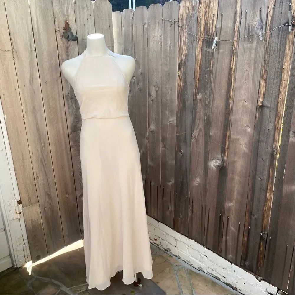Monique Lhuillier Sleeveless Chiffon Valerie Maxi Dress size 0